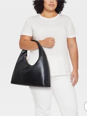Black Hobo Shoulder Bag - Classic Women's Tote